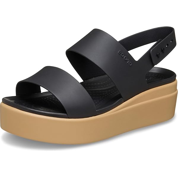 Amazon.com | Crocs Women's Brooklyn Backstrap Low Sandals, Black